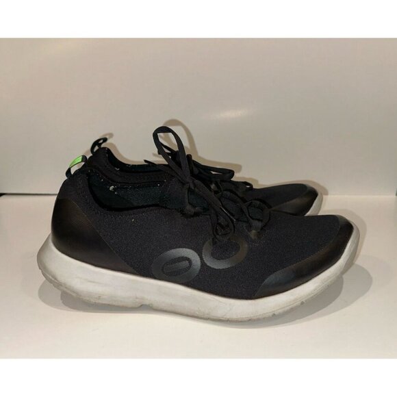 OOFOS WOMEN'S OOMG SPORT LOW SHOE - WHITE BLACK Size 10 - Picture 6 of 11